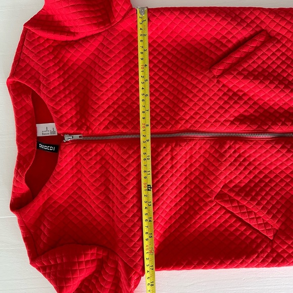 Ladies Red Bomber Jacket Size Medium - Picture 7 of 7